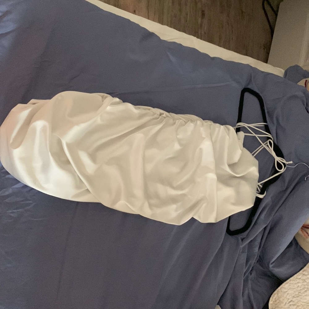 White Satin Dress
